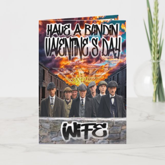 Cartão persianas da placa de dia de os namorados (Frente)