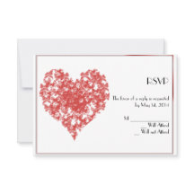 Cartão Persimmon Butterfly Heart Response Card