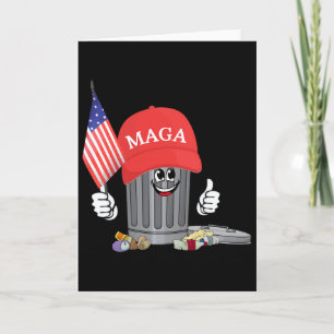 Cartão Personagem de desenho animado Trump Mega Garge pod