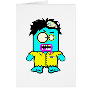 Cartão personagem de desenho animado zombie bobo smyk