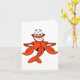 Cartão Personagem de Lagosta de Desenho Animado Sorrident