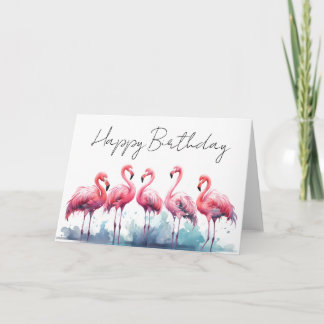 Cartão Personalised Birthday Card Flamingo