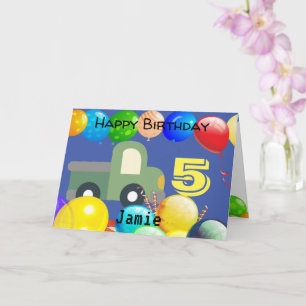Cartão Personalised Birthday Card For 5 Year Old Boy