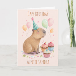 Cartão Personalised Capybara Birthday Card