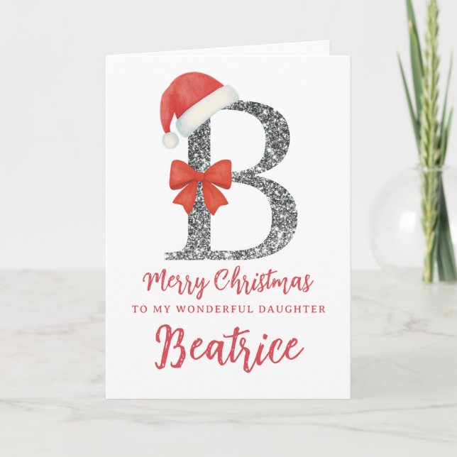 Cartão Personalised Christmas Card - Letter B (Frente)