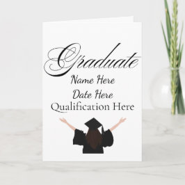 Cartão Personalised Graduation Name, Custom Gift for her