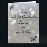 Cartão Personalised Grandmother Birthday<br><div class="desc">Stylish personalised Birthday Greeting Card for Grandmother</div>