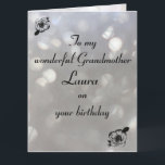 Cartão Personalised Grandmother Birthday<br><div class="desc">Stylish personalised Birthday Greeting Card for Grandmother</div>