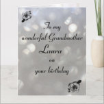 Cartão Personalised Grandmother Birthday<br><div class="desc">Stylish personalised Birthday Greeting Card for Grandmother</div>