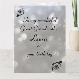 Cartão Personalised Great Grandmother Birthday