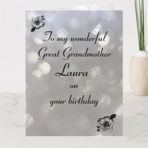 Cartão Personalised Great Grandmother Birthday