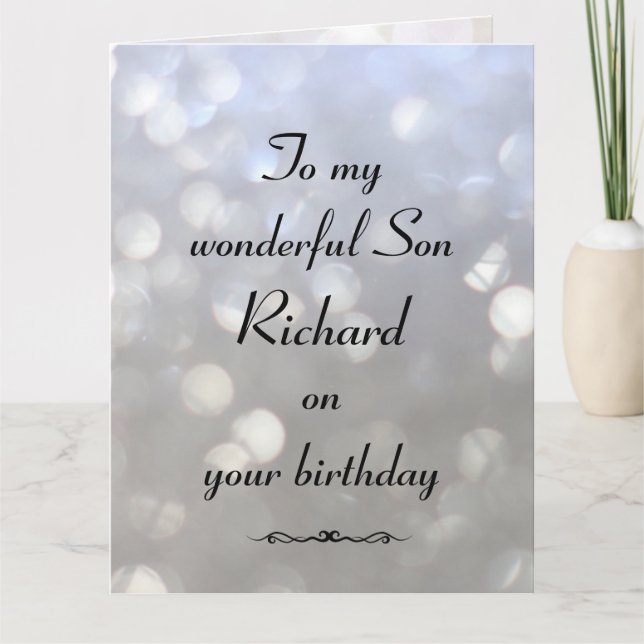 Cartão Personalised Son Birthday (Frente)
