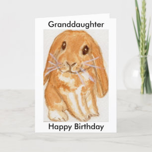 Cartão Personalização de aniversário do Grandson Rabbit