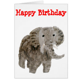 Cartão Personalização de Elefante de Pintura de Animais S