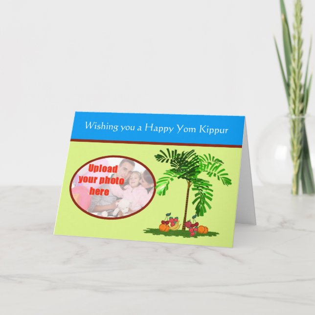 Cartão Personalização de fotos de feriado judaico Yom Kip (Frente)