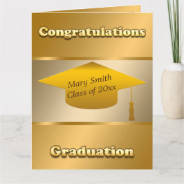 Cartão Personalização moderna simples e Dourada