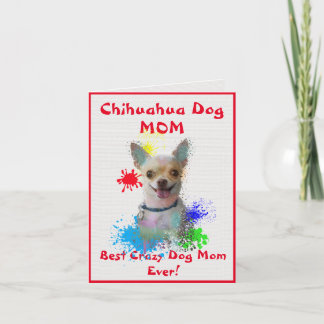 Cartão Personalizada Chihuahua Mãe Melhor Dama de Cachorr