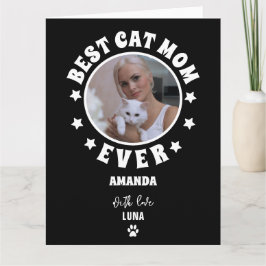 Cartão Personalizada Melhor Mãe de Gato Já Personalizada 
