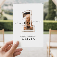 Personalizado 1º Aniversário Menino Menina Foto Um