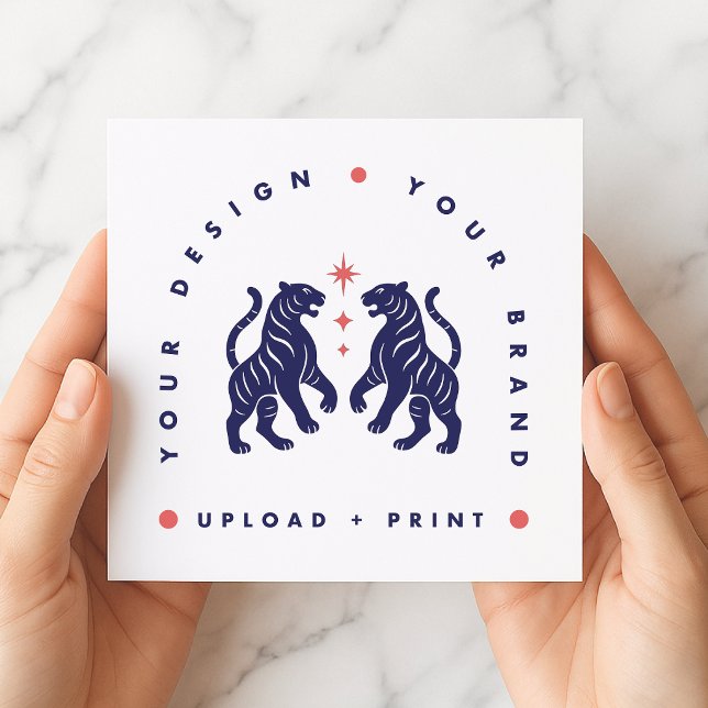 Cartão Personalizado 5,25" Plano | Upload de Desig (Upload your artwork and turn this card into custom invites, greetings, or stylish enclosure inserts)
