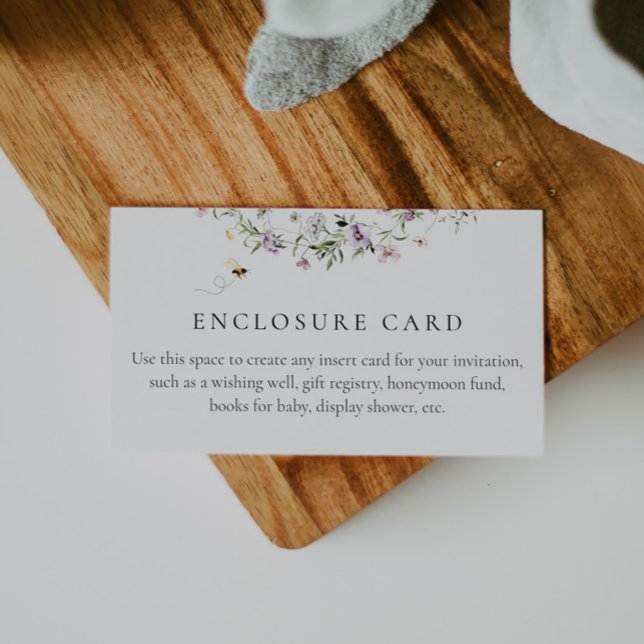 Cartão Personalizado Abelha e Lavanda para Envio (Criador carregado)