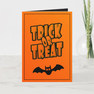 Cartão Personalizado   Bat Trick ou Tratar Saudações