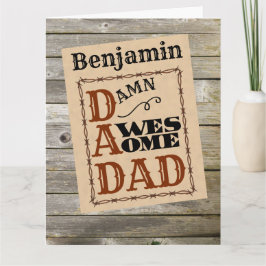 Cartão Personalizado com Nome Tema Western Pai Inc