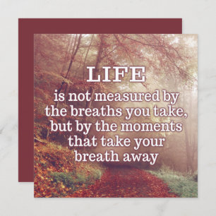 Cartão personalizado / convite da Cotação de Vida