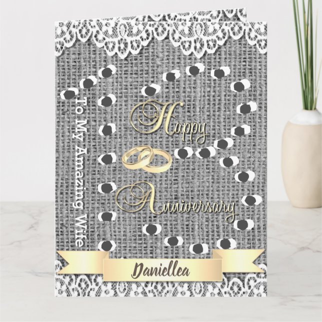 Cartão Personalizado De 13 Para Esposa (Frente)