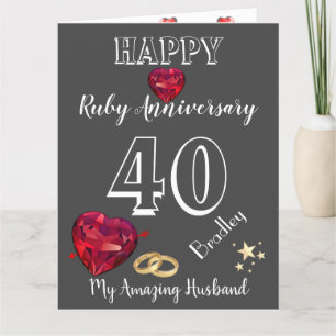 Cartão Personalizado De 40º Aniversário Para Marid