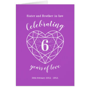 Cartão personalizado de aniversário de casamento