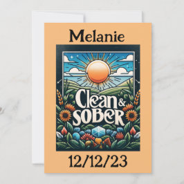 Cartão personalizado de aniversário de Sober