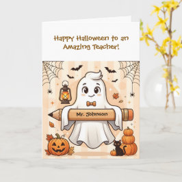 Cartão Personalizado de Boas Festas de Halloween p
