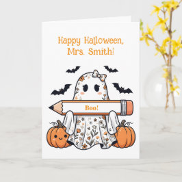 Cartão Personalizado de Boas Festas de Halloween p