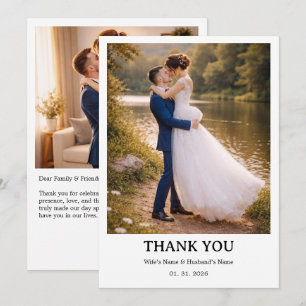 Cartão Personalizado de Casamento   Casal Simples 