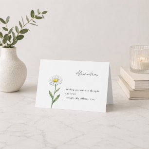 Cartão Personalizado de Condolências Flor de Marga