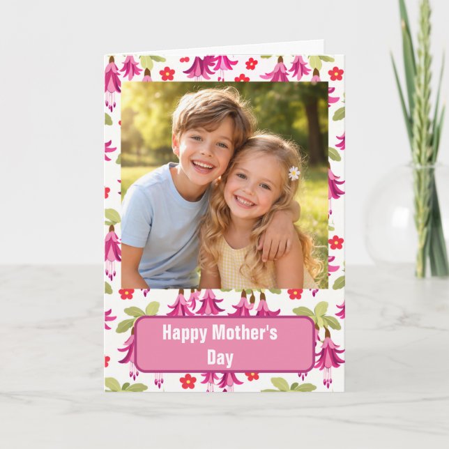 Cartão Personalizado de Dia das Mães com Foto | Fl (Frente)