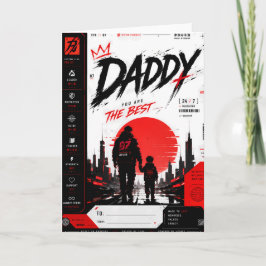 Cartão personalizado de Dia dos Pais Cyberpunk