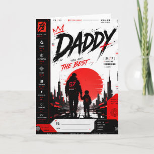 Cartão personalizado de Dia dos Pais Cyberpunk