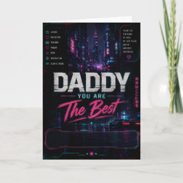 Cartão personalizado de Dia dos Pais Cyberpunk