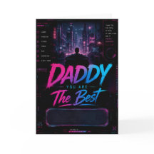 Cartão Personalizado de Dia dos Pais Cyberpunk