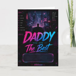 Cartão Personalizado de Dia dos Pais Cyberpunk