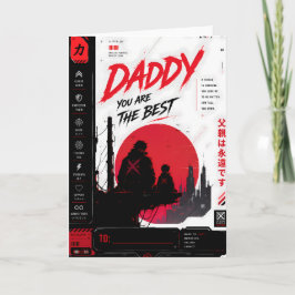 Cartão personalizado de Dia dos Pais Cyberpunk