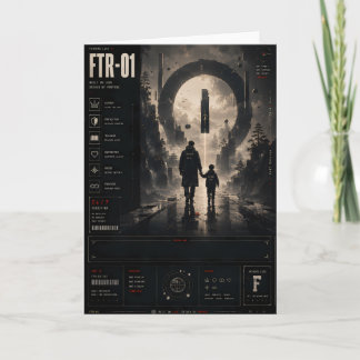 Cartão personalizado de Dia dos Pais Futurista