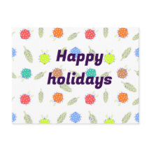 Cartão personalizado de feriados felizes