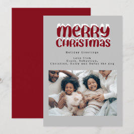 Cartão Personalizado de Foto de Natal para Tipogra