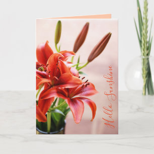 Cartão Personalizado de Fotografia do Tiger Lily A