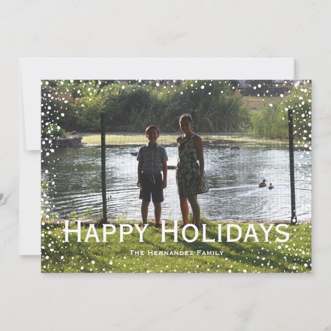 Cartão Personalizado de Fotografia para Neve (Frente)