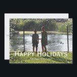 Cartão Personalizado de Fotografia para Neve<br><div class="desc">Todo o texto é completamente personalizável para você fazer um cartão personalizado da forma que quiser.</div>