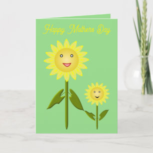 Cartão Personalizado de Girassóis do Dia das Mães